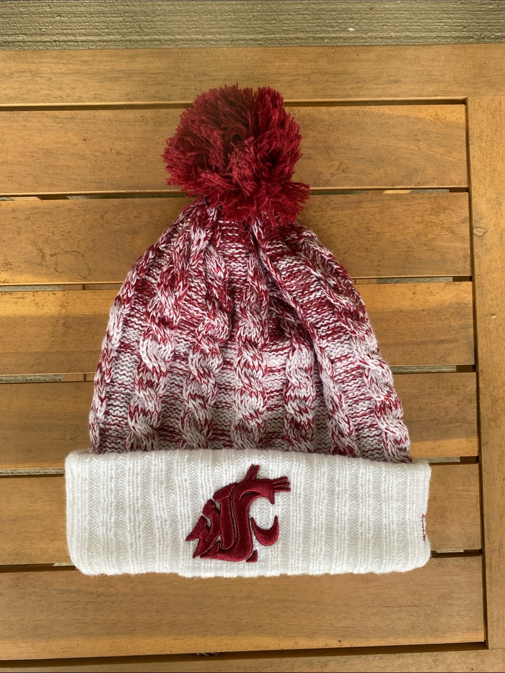Washington State University Cougars womens Pom Knit Beanie